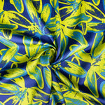 Crêpe satin bleu tropical - Ribes y Casals