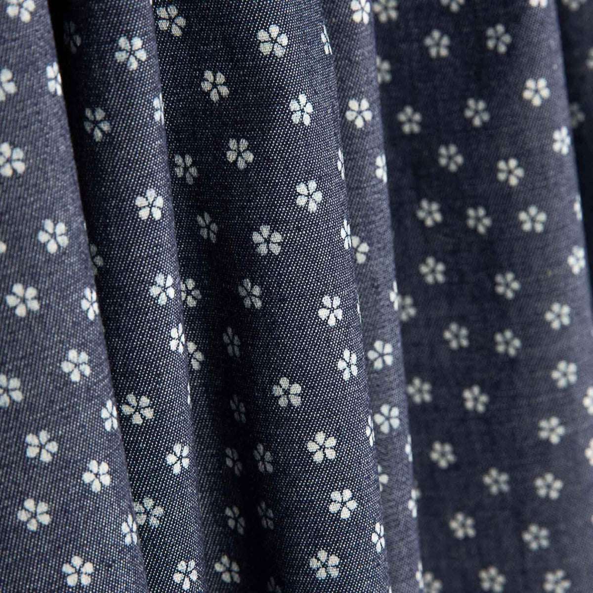 Denim pour chemise bleu imprimé marguerites - Ribes y Casals