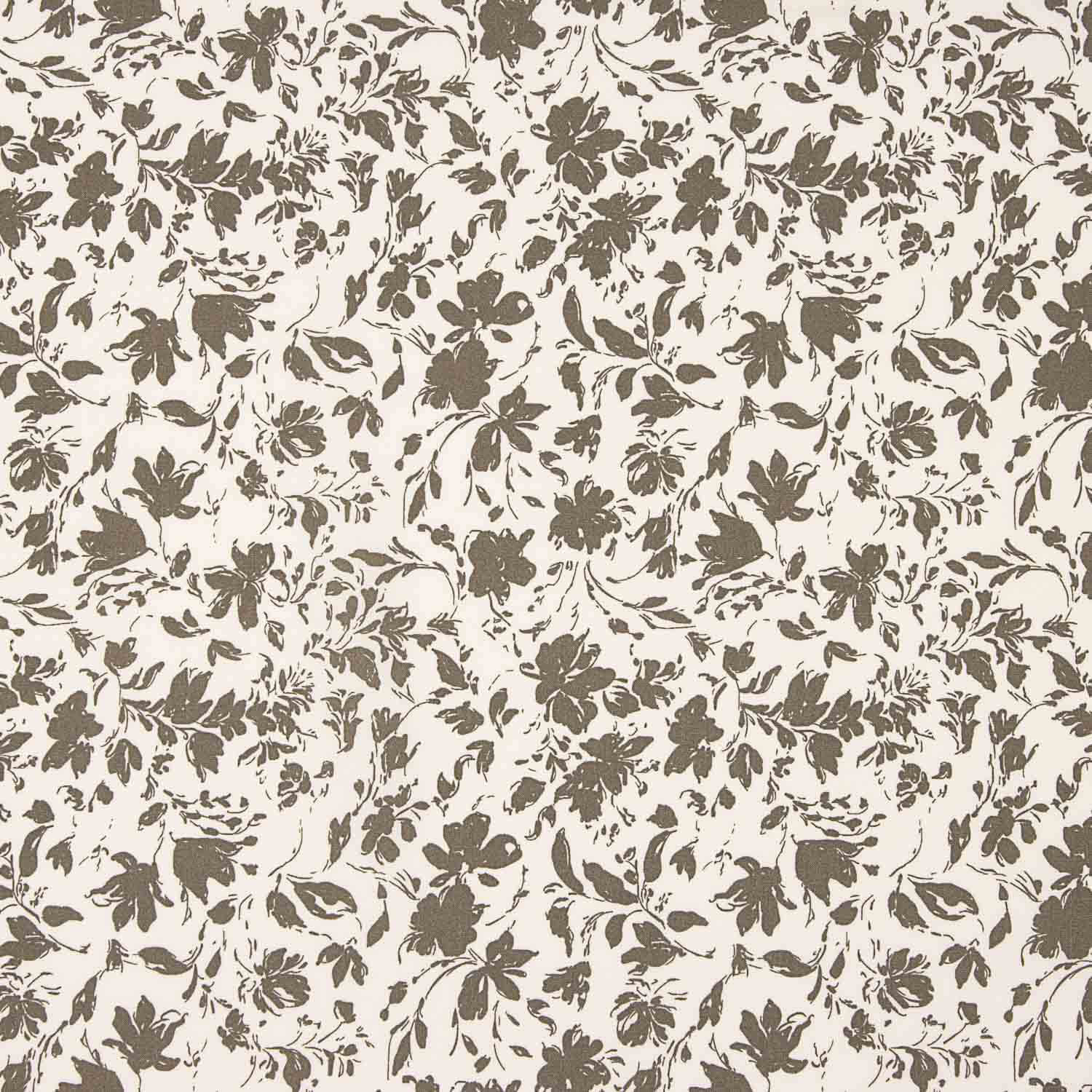 Popeline Bambou Floral Taupe - Ribes y Casals