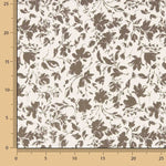 Popeline Bambou Floral Taupe - Ribes y Casals