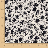 Popeline de bambou noir à fleurs - Ribes y Casals