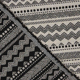 Toile Jacquard Tapisserie Ethnique Noir - Ribes y Casals