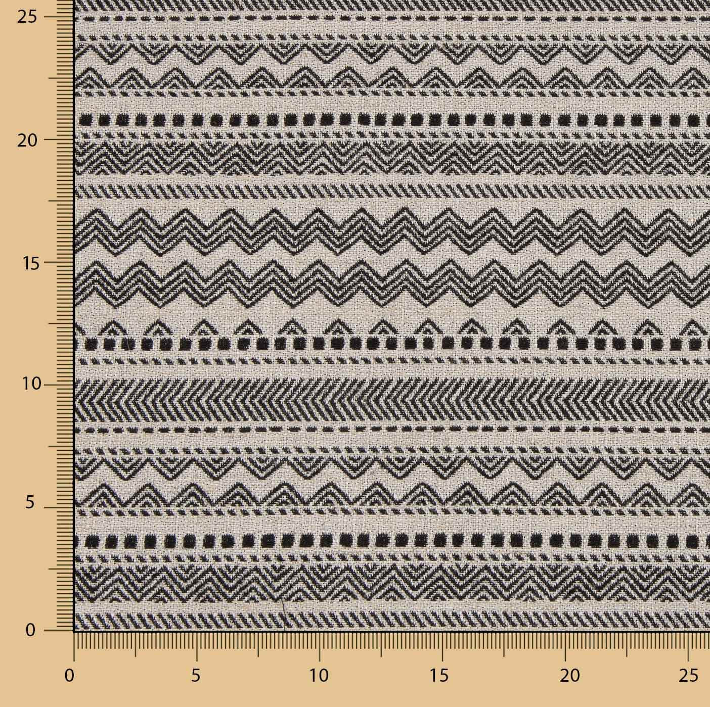 Toile Jacquard Tapisserie Ethnique Noir - Ribes y Casals