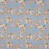 Viyela imprimée roses de Provence bleues - Ribes y Casals