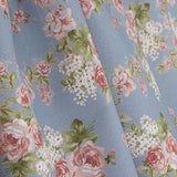 Viyela imprimée roses de Provence bleues - Ribes y Casals