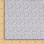 Viyela imprimée de petites fleurs bleu indigo - Ribes y Casals