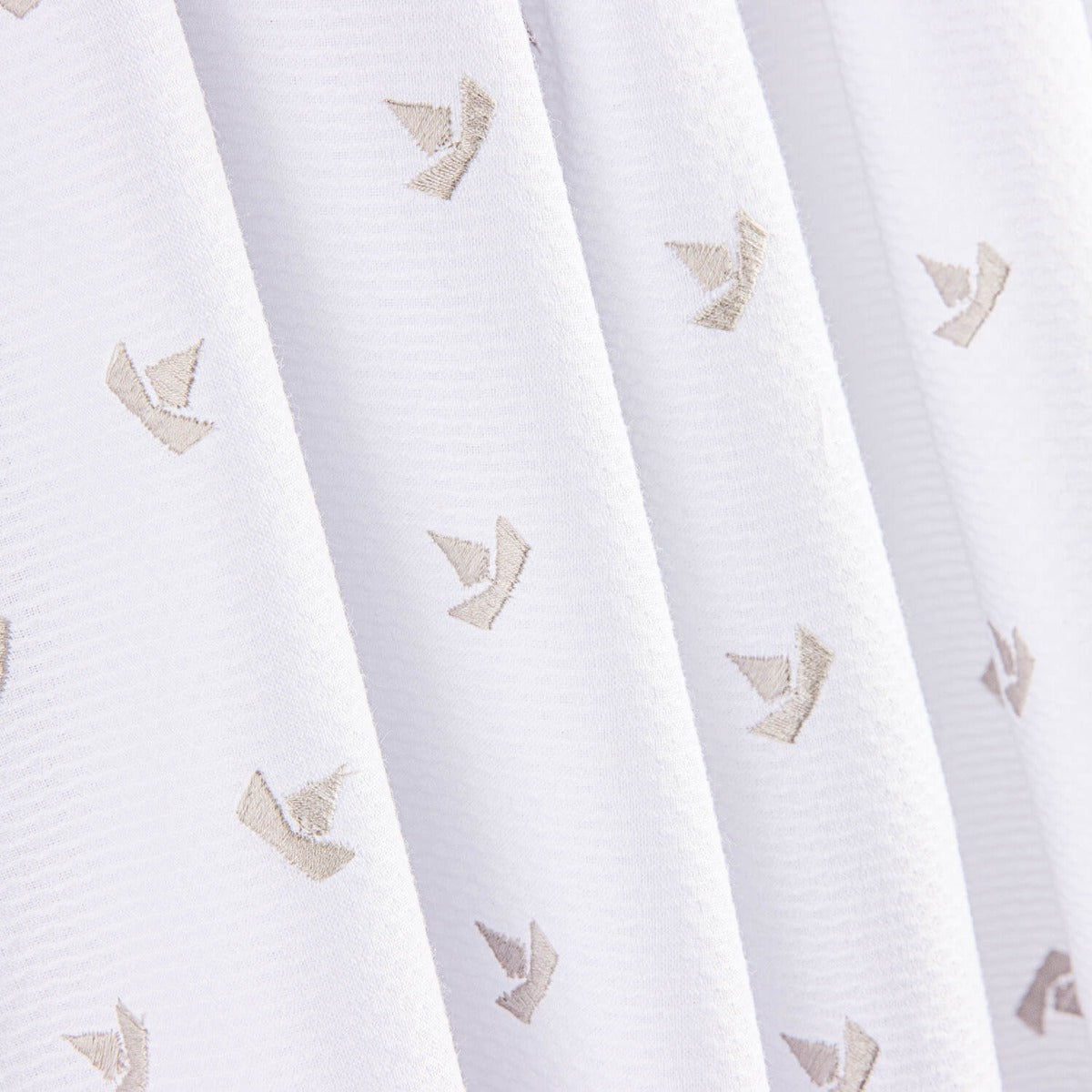 Piqué brodé beige bateau - Ribes y Casals