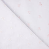 Piqué brodé rose bateau - Ribes y Casals