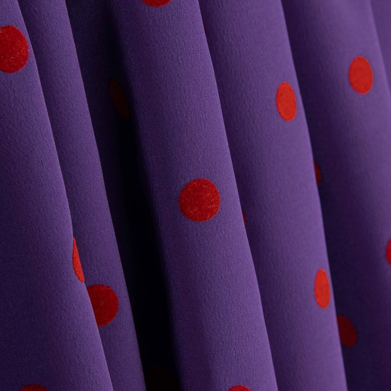 Koshibo violet floqué lunaire rouge - Ribes y Casals
