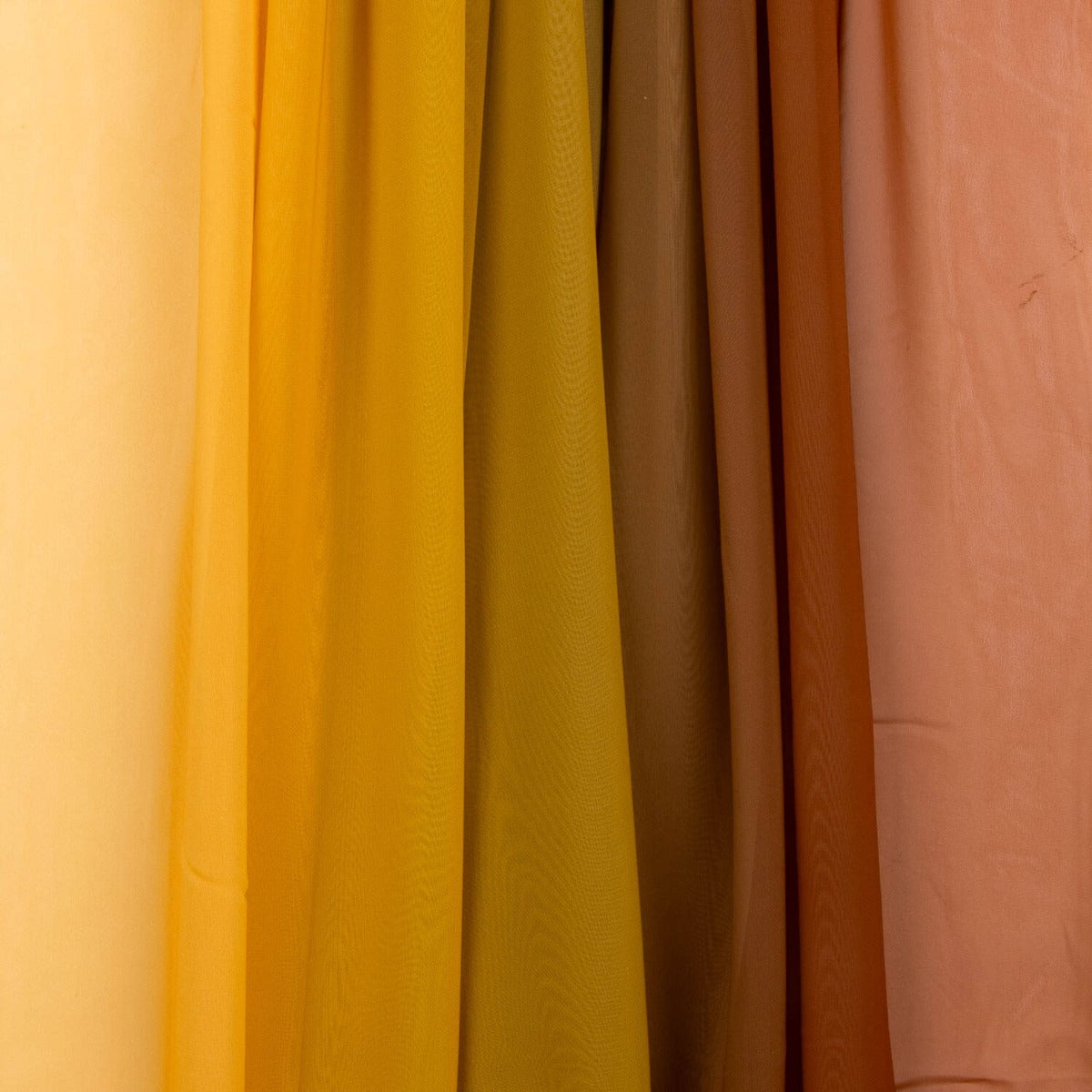 Chiffon imprimé dégradé terre et moutarde - Ribes y Casals