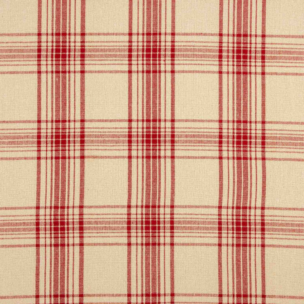 Tissu natté imprimé à carreaux rouges - Ribes y Casals