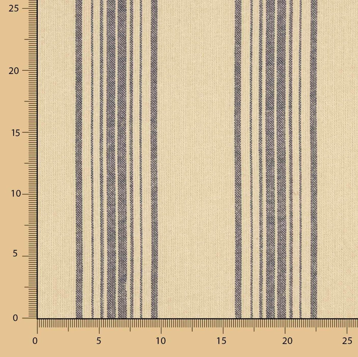 Tissu natté imprimé à rayures bleues - Ribes y Casals