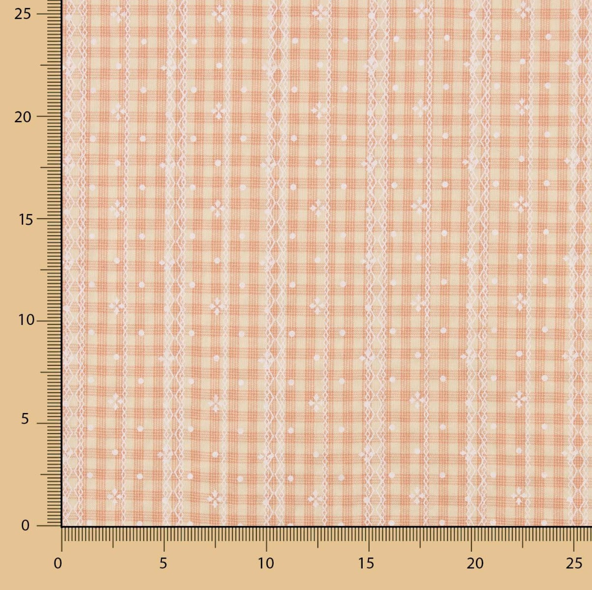 Imprimé à carreaux Vichy orange - Ribes y Casals