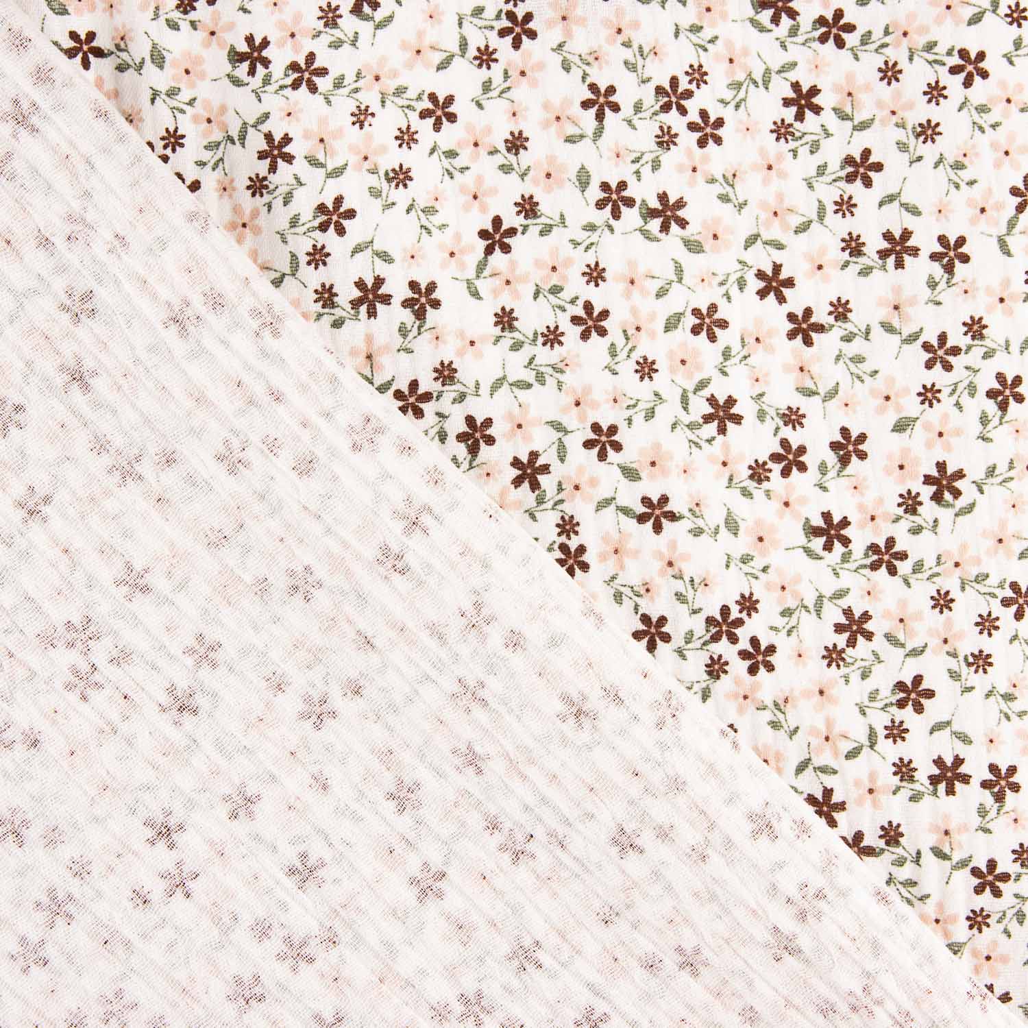 Mousseline De Coton Fleurs Délicates Fond Clair - Ribes y Casals