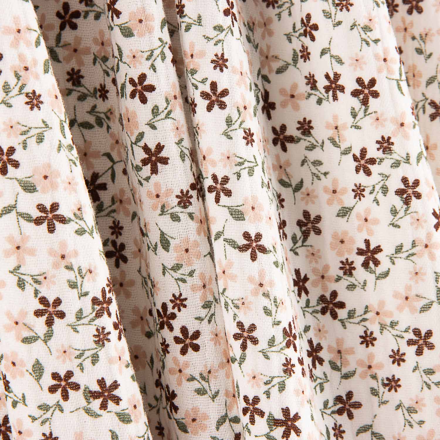 Mousseline De Coton Fleurs Délicates Fond Clair - Ribes y Casals