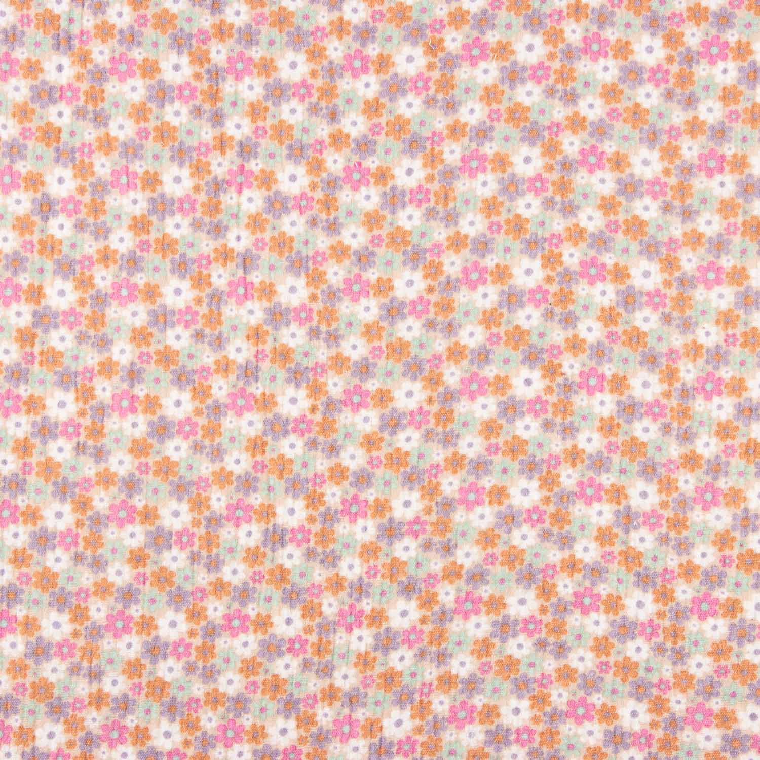 Mousseline de coton Mini Fleurs Multicolore - Ribes y Casals