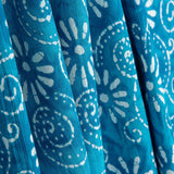 Voile en coton imprimé spirales batik turquoise - Ribes y Casals