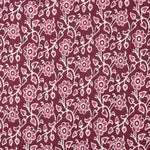 Voile en coton imprimé « Jardin Vintage » bordeaux - Ribes y Casals