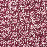 Voile en coton imprimé « Jardin Vintage » bordeaux - Ribes y Casals