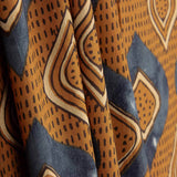 Voile de coton imprimé Ikat Terra Indigo - Ribes y Casals