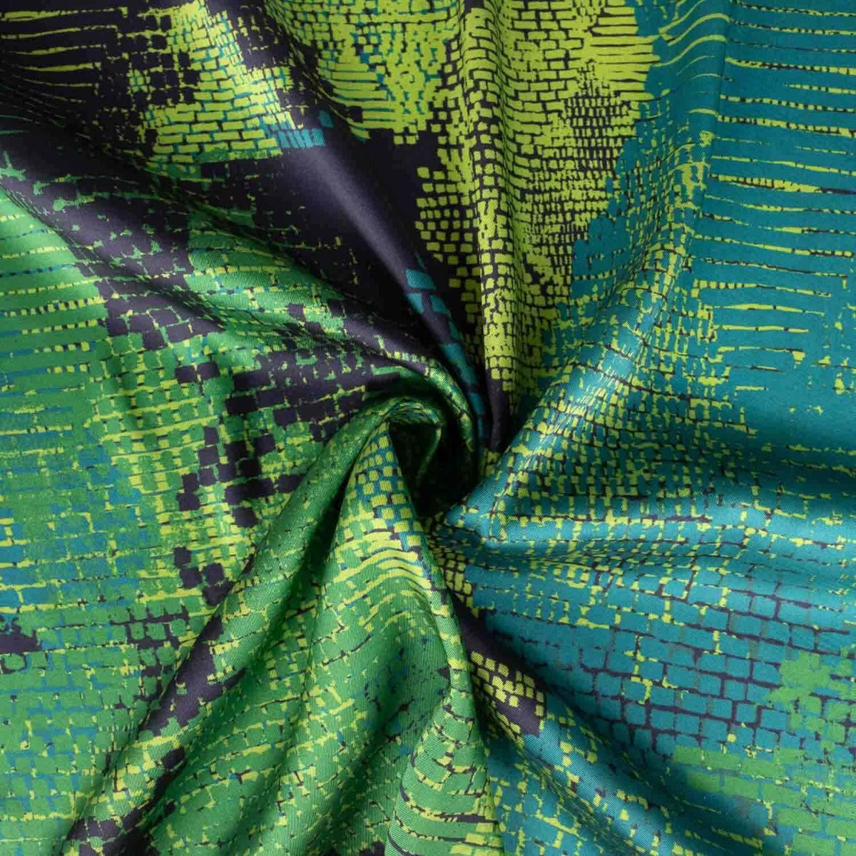 Satin twill pixel jungle - Ribes y Casals