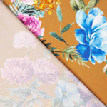 Satin sergé floral terracotta - Ribes y Casals