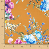 Satin sergé floral terracotta - Ribes y Casals