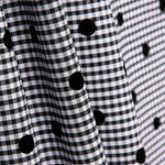 Coton Vichy Noir Flocage Noir à Pois - Ribes y Casals
