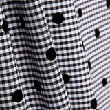 Coton Vichy Noir Flocage Noir à Pois - Ribes y Casals