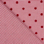 Chutes de coton vichy rouge floqué à pois rouges - Différentes dimensions x largeur de 150 cm - Ribes y Casals