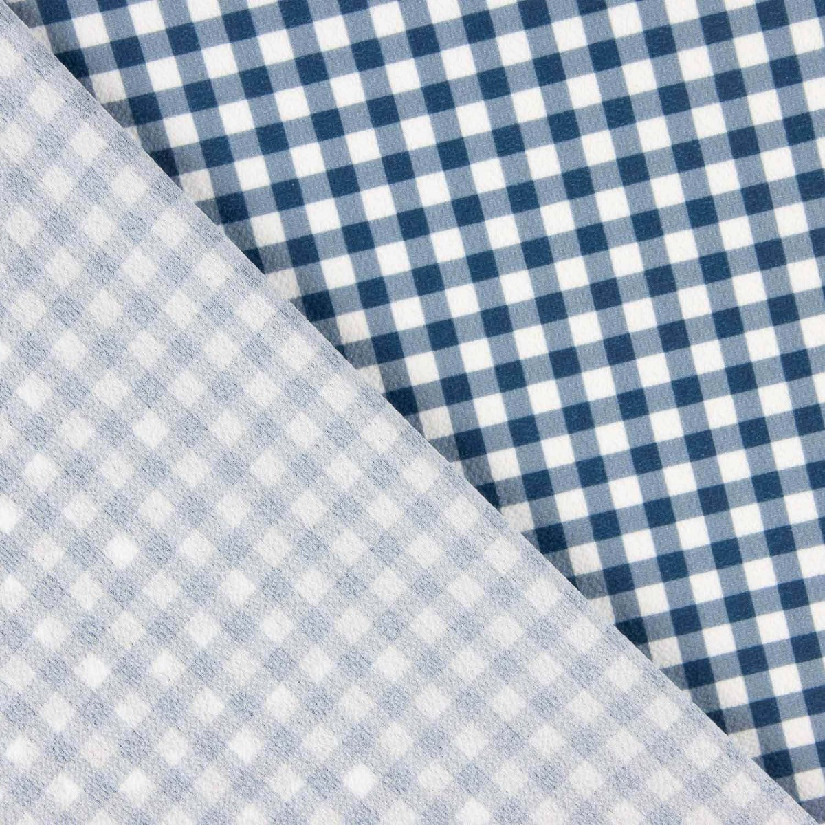 Crêpe Vichy bleu marine et blanc - Ribes y Casals