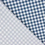 Crêpe Vichy bleu marine et blanc - Ribes y Casals