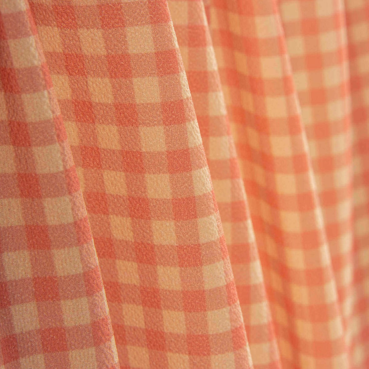 Crêpe Vichy orange et corail - Ribes y Casals