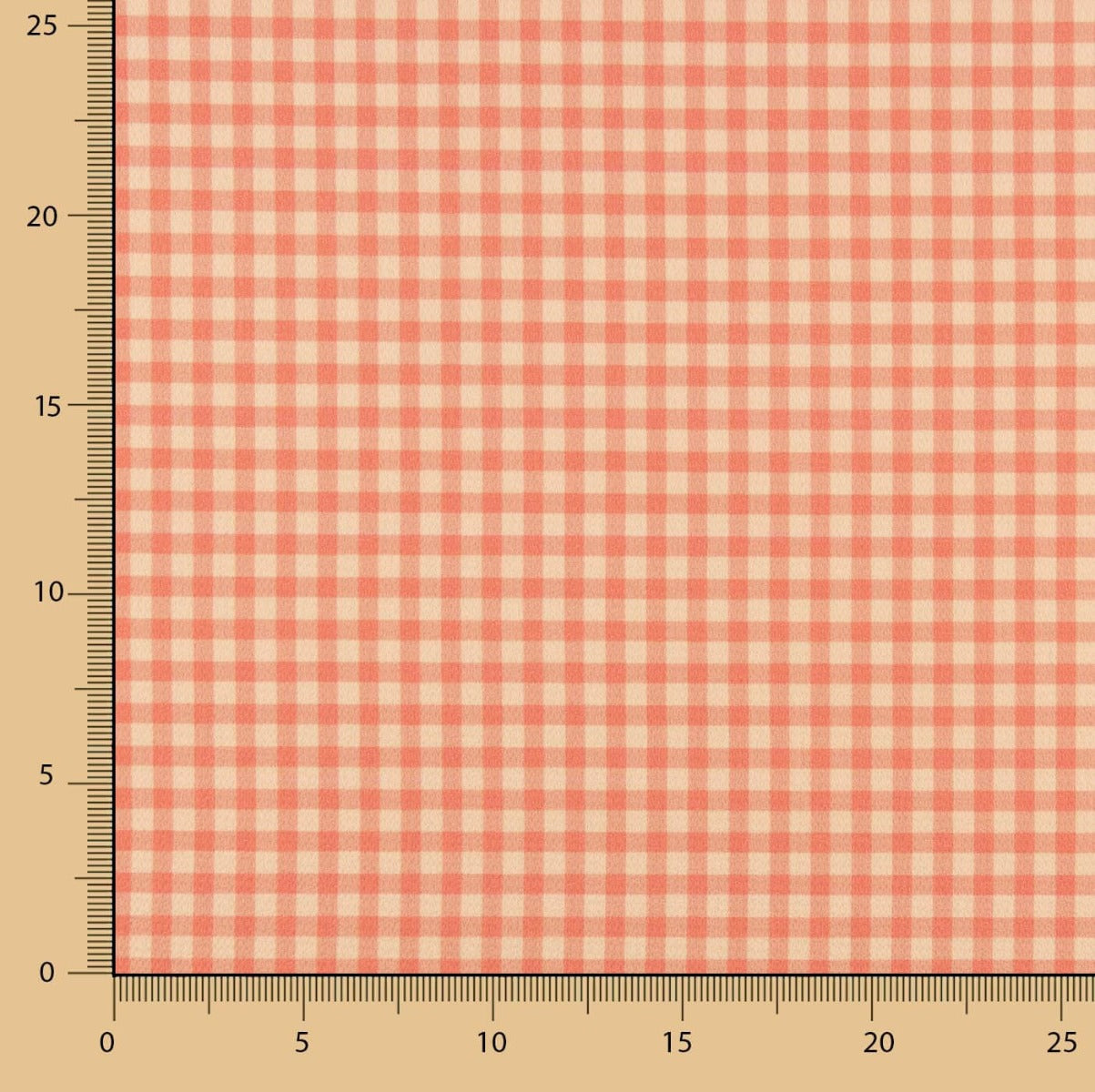 Crêpe Vichy orange et corail - Ribes y Casals