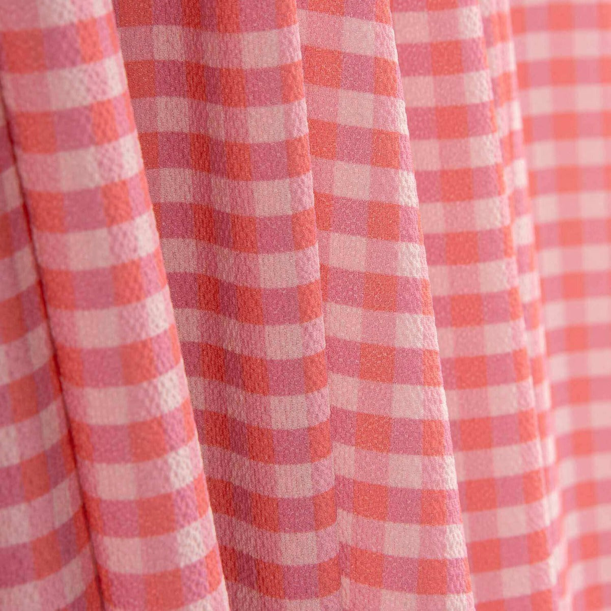 Crêpe Vichy mauve et fraise - Ribes y Casals