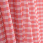 Crêpe Vichy mauve et fraise - Ribes y Casals