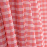 Crêpe Vichy mauve et fraise - Ribes y Casals