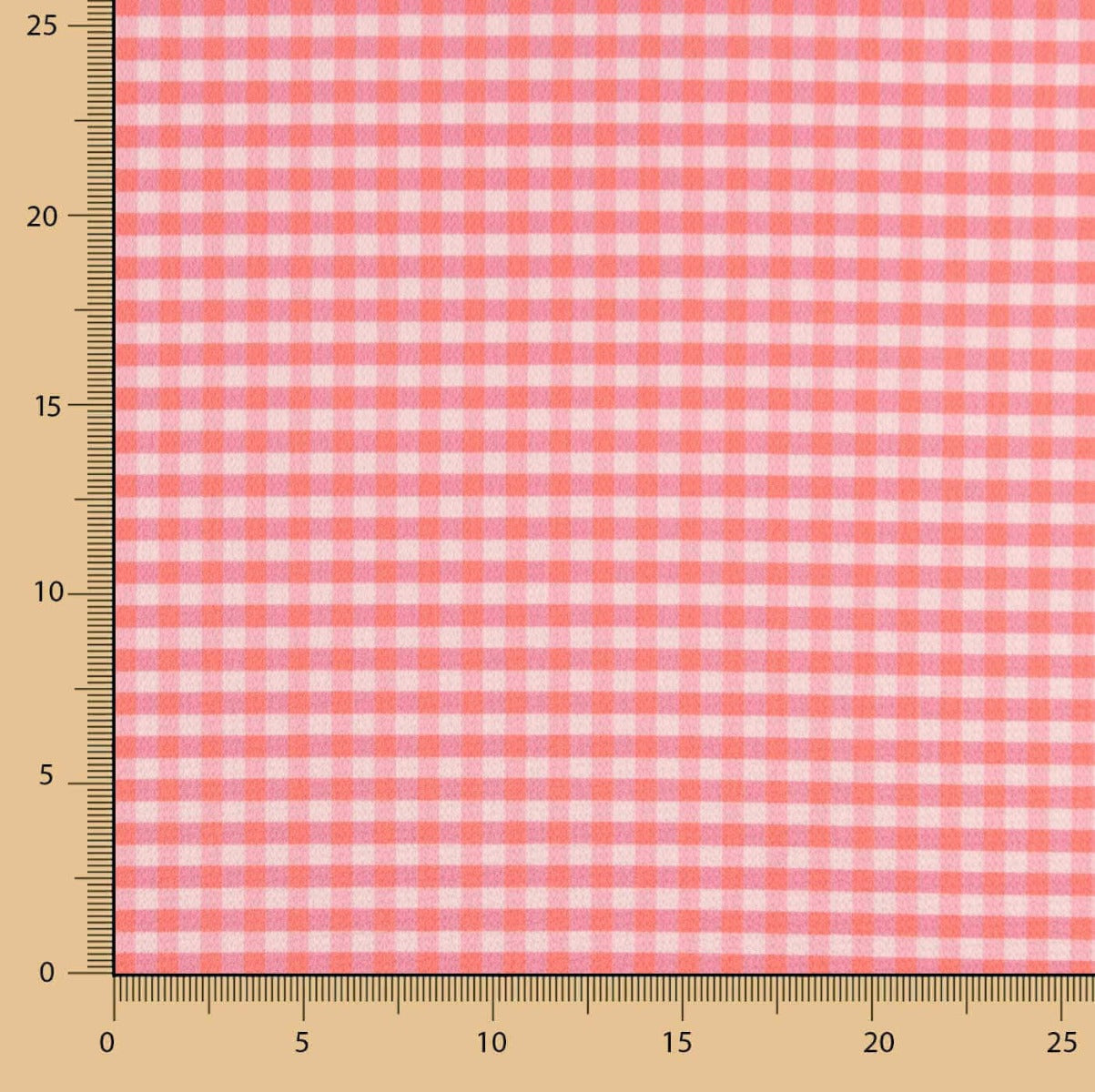 Crêpe Vichy mauve et fraise - Ribes y Casals