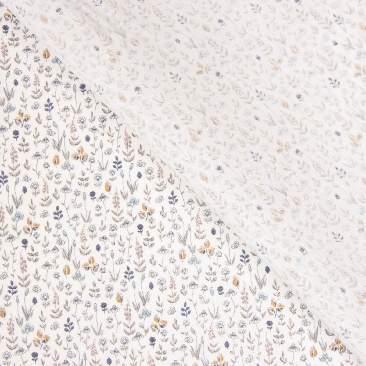 Popeline de coton bleue « Minerva Garden » - Ribes y Casals