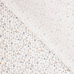 Popeline de coton bleue « Minerva Garden » - Ribes y Casals