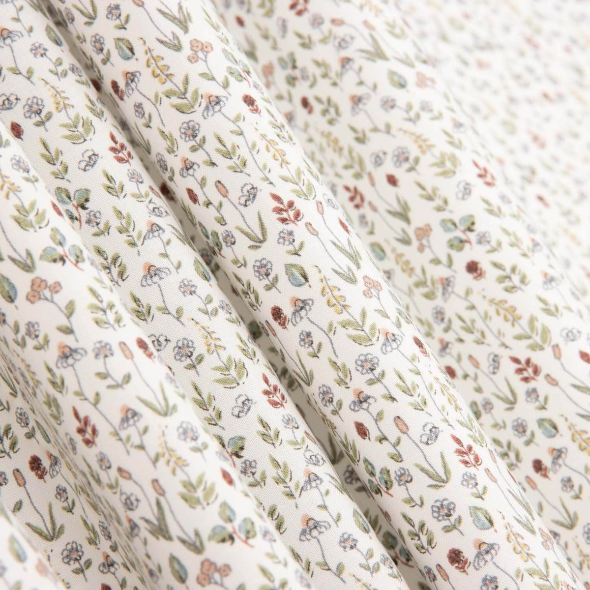 Popeline de coton rouge « Minerva Garden » - Ribes y Casals