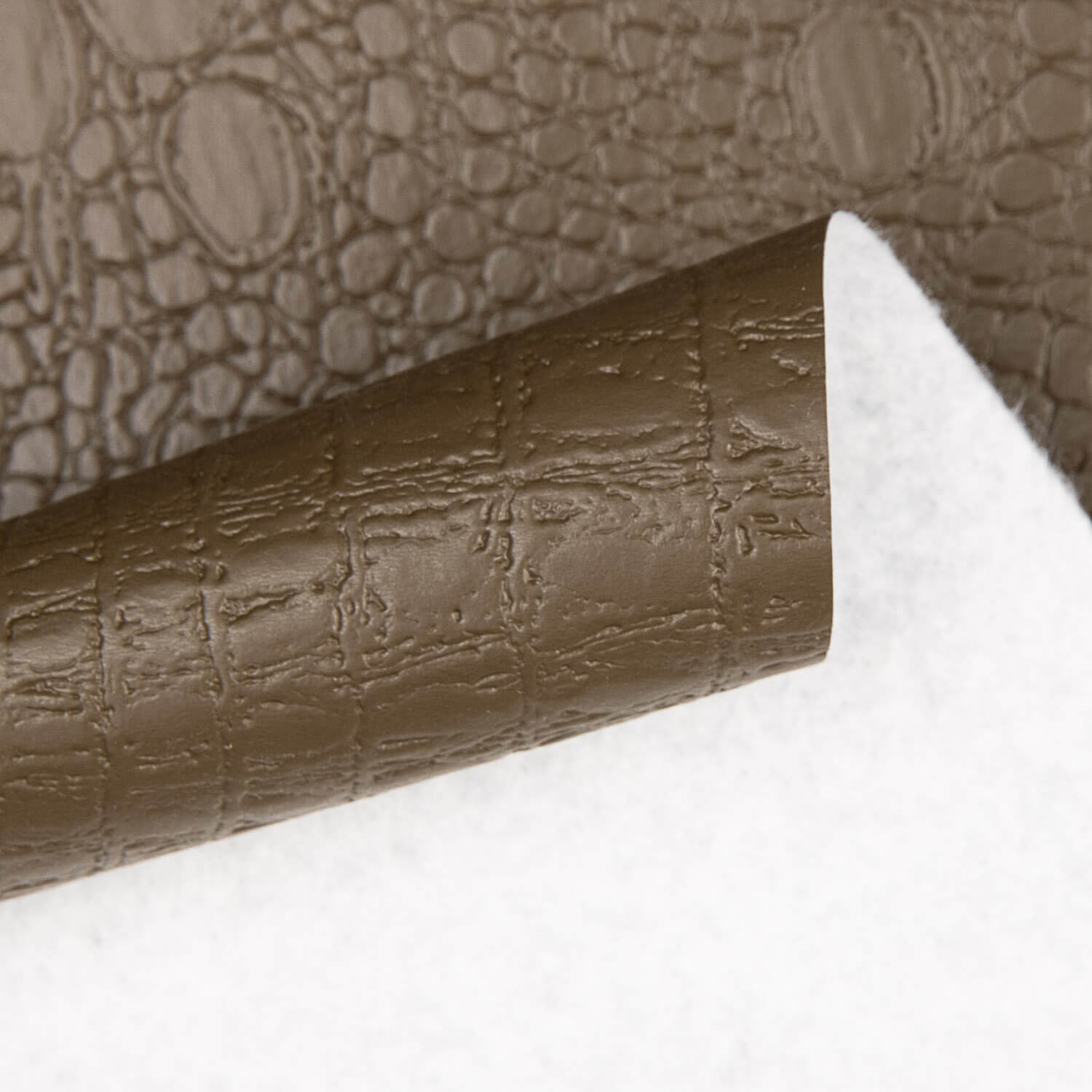 Similicuir Backing Crocodile Marron - Ribes y Casals