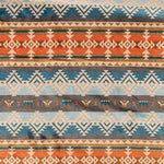 Polaire coral imprimée ethnique bleu et tuile - Ribes y Casals