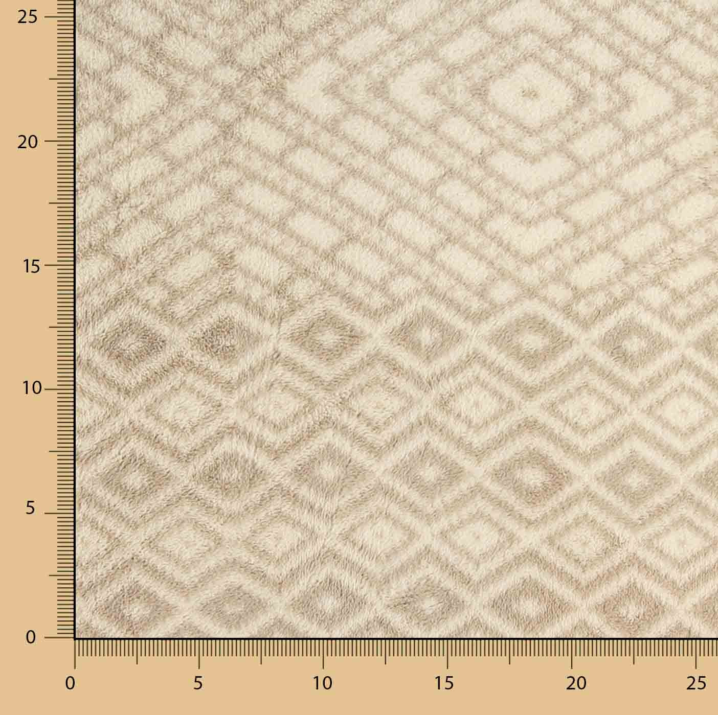 Polaire coral imprimée losanges beige - Ribes y Casals
