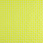 Popeline Seersucker à carreaux jaune fluo - Ribes y Casals