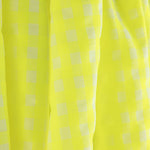 Popeline Seersucker à carreaux jaune fluo - Ribes y Casals