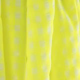 Popeline Seersucker à carreaux jaune fluo - Ribes y Casals