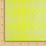 Popeline Seersucker à carreaux jaune fluo - Ribes y Casals