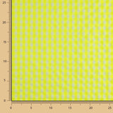 Popeline Seersucker à carreaux jaune fluo - Ribes y Casals