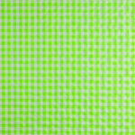 Popeline Seersucker à carreaux vert fluo - Ribes y Casals